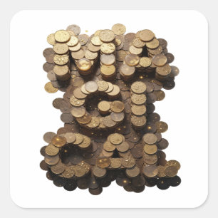 Quadrado Adesivo Mágico de Artesanato Dourado Fofo