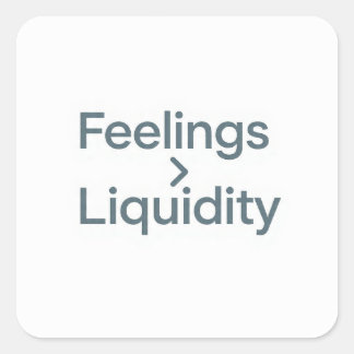 Quadrado Adesivo Minimalista de Sentimentos para Liquidez