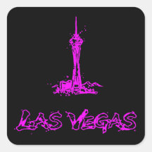 Adesivo Neon Rosa de Las Vegas Stratosphere