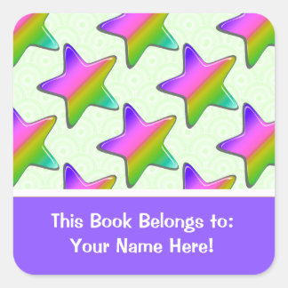 Quadrado Adesivo 'Nome do Livro' do Star Shine