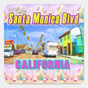 Quadrado Adesivo "Papais noeis Monica Blvd 1"
