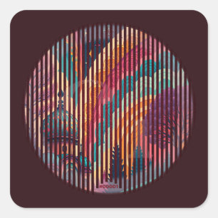 Quadrado Adesivo para Dome Colorburst #00001 – Personalizáv