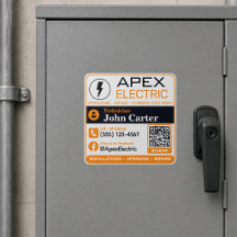Adesivo para Eletricista | Contato de Serviço QR C