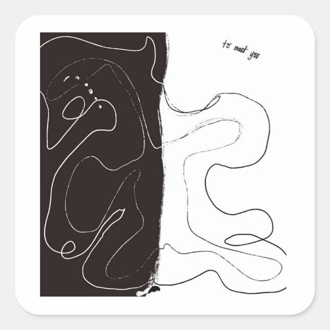 Quadrado Adesivo para te conhecer (Frente)