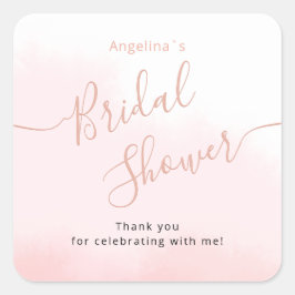 Quadrado Adesivo para um chá de noiva.