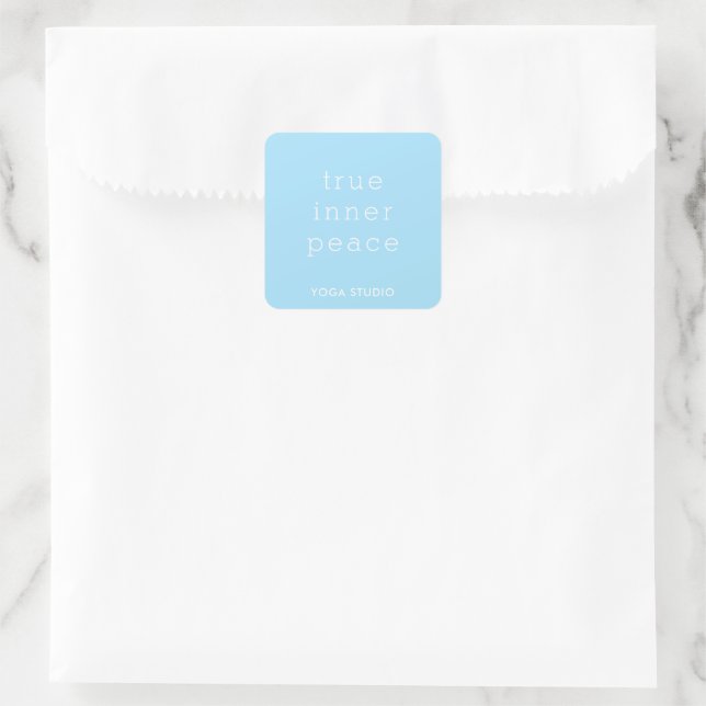 Quadrado Adesivo "Paz Interior Verdadeira" (Bolsa)