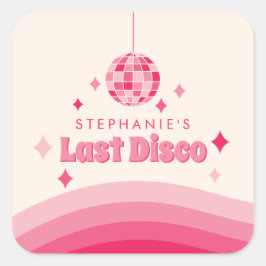 Quadrado Adesivo Personalizado para Última Noite de Solteir