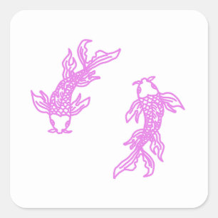 Quadrado Adesivo Pink Pisces Softwave – Gêmeos Peixes Suave