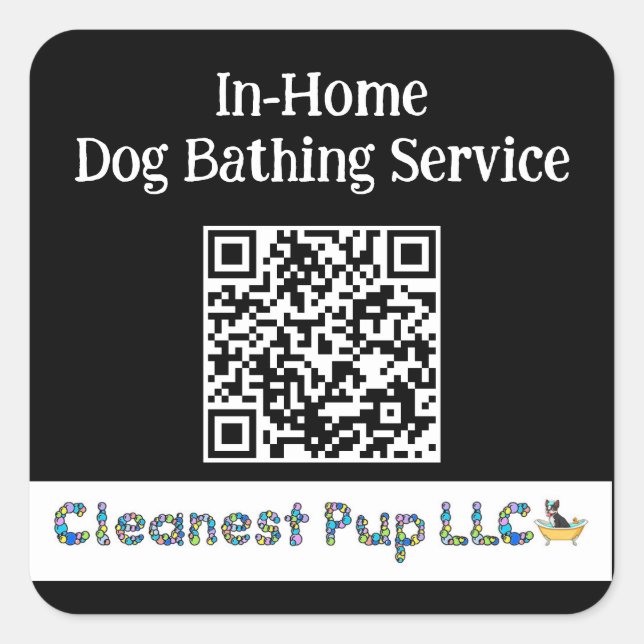 Quadrado Adesivo preto CPup (Frente)