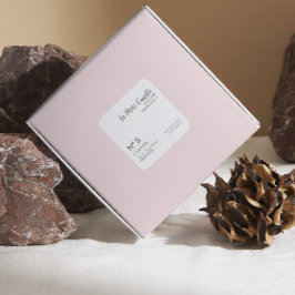 Quadrado Adesivo preto e branco minimalista elegante