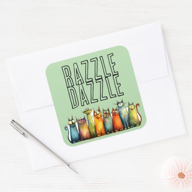 Quadrado Adesivo Razzle Dazzle (Envelope)