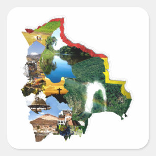 Quadrado Adesivo recuerdo de Bolivia