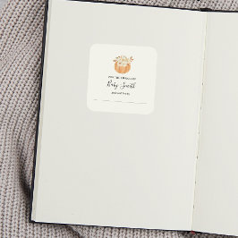 Quadrado Adesivo Russo de Chá de fraldas de outono