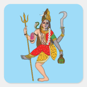 Quadrado Adesivo Shiva Kali
