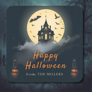 Quadrado Adesivo Skoopy Cat Moonlit Manor Halloween