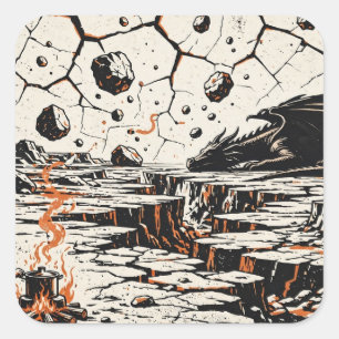 Quadrado Adesivo Sopa para o Fim do Mundo — Arte Pulp