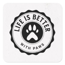 Adesivo Vida é Melhor com Patas