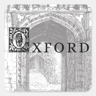 Quadrado Adesivo Vintage Oxford Inglaterra 