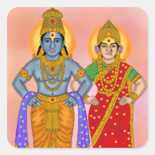 Quadrado Adesivo Vitthal Rukmini