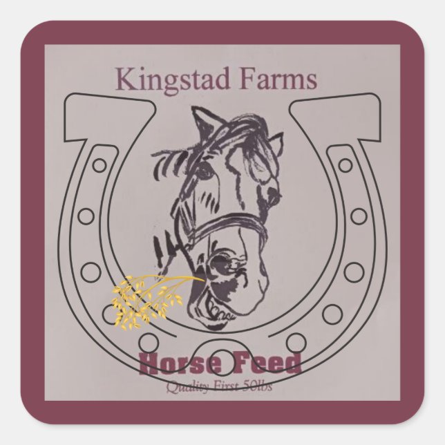 Quadrado Adicione adesivo de alimentação sorridente de papo (Frente)