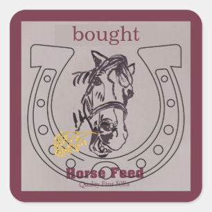 Quadrado Adicione adesivo de alimentação sorridente de papo