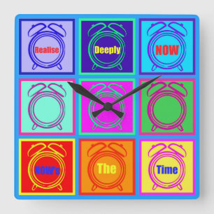 Quadrado Agora relógio de ponto