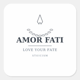 Quadrado Amor Fati Ame Seu Destino — Adesivo Estóico