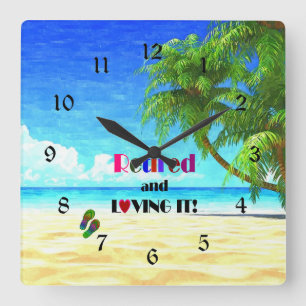 Quadrado Aposentado e Adorando! Relógio Grande