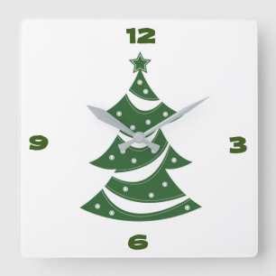 QUADRADO **ÁRVORE DE NATAL CUTA** RELÓGIO