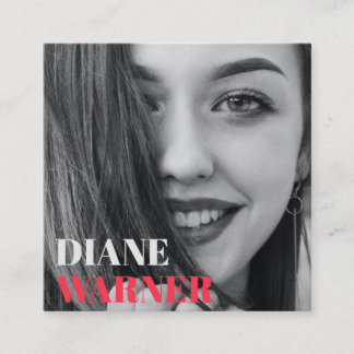 Quadrado Assinatura Stylist" Cartão de visita