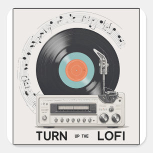 Quadrado Aumente O Adesivo LoFi