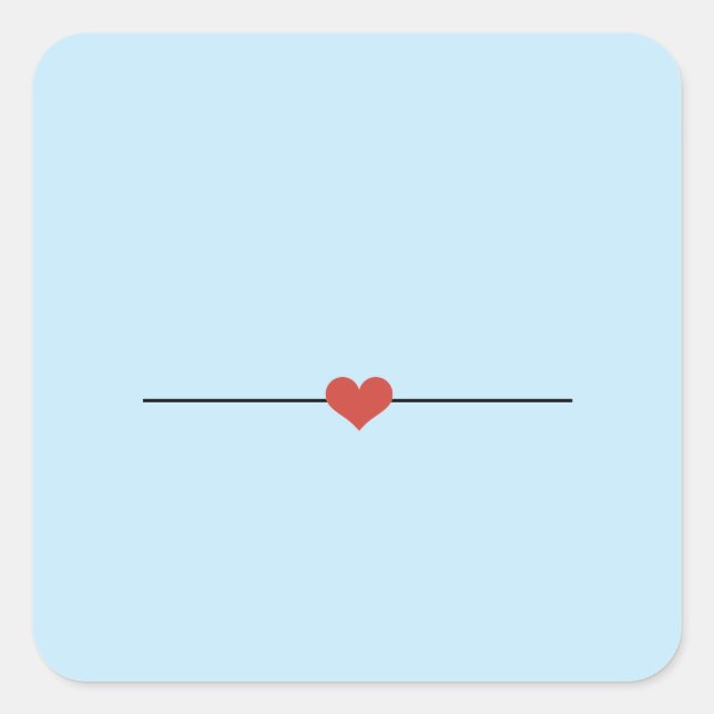 Quadrado Azul claro faz seu próprio adesivo redondo clássic (Frente)