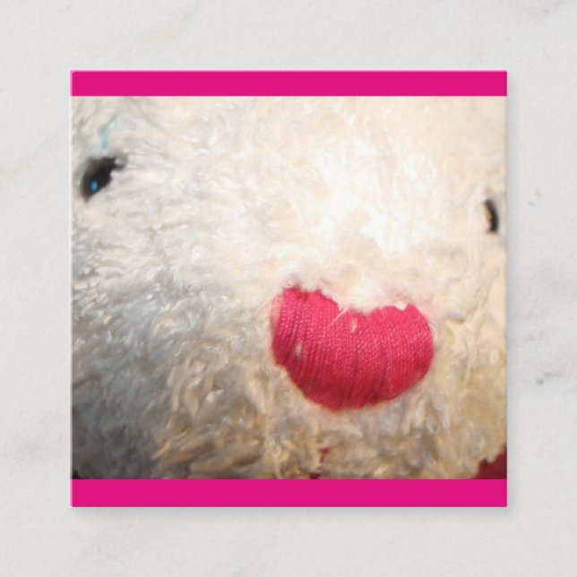 Quadrado Beary Cartão de visita (Frente)