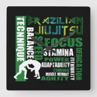 BJJ Elements - Relógio de Muro Jiu Jitsu