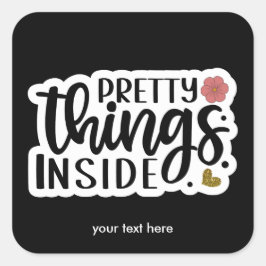 Quadrado Bonito adesivo dentro