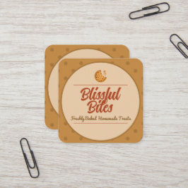 Quadrado Bread Bakery Cook Homemade Cartão de visita