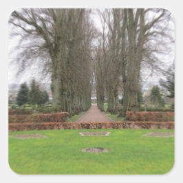 Quadrado Caminho do adesivo na Dinamarca