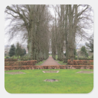 Quadrado Caminho do adesivo na Dinamarca