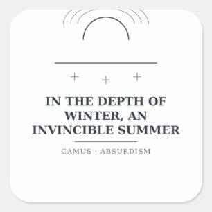 Quadrado Camus Verão Invencível — Adesivo