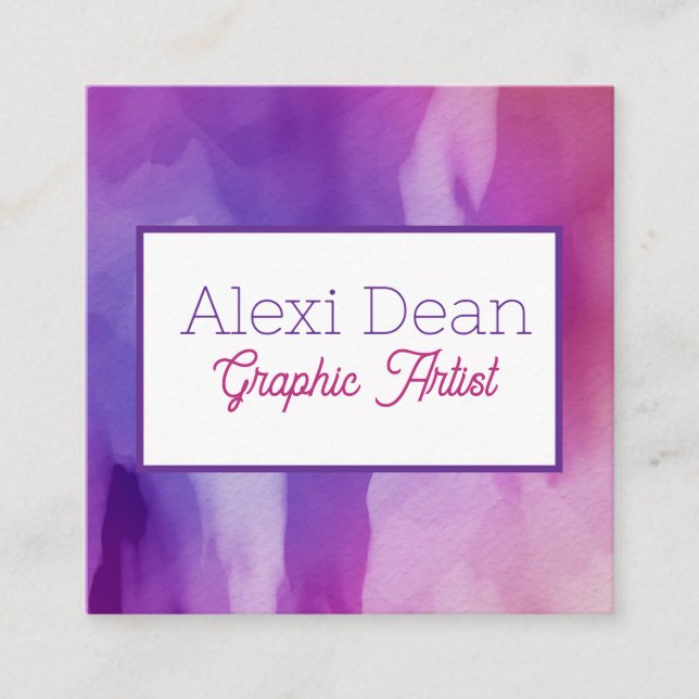 Quadrado Cartão de visita (Frente)