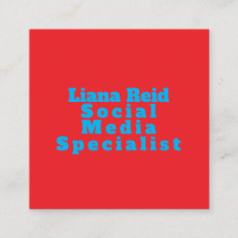 Quadrado Cartão de visita Azul E Vermelho