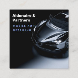 Quadrado Cartão de visita Azul Escuro