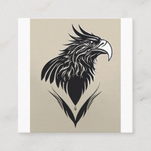Quadrado Cartão de Visita com Logotipo de Águia Elegante