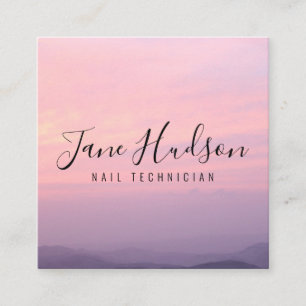 Quadrado Cartão de Visita Comercial Editável Minimalista Si