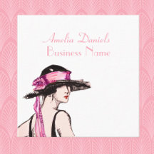 Cartão de visita da Flapper Girl da Vintage de 192