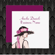 Cartão de visita da Flapper Girl da Vintage de 192