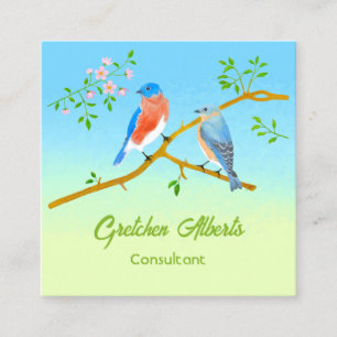 Quadrado Cartão de visita da Praça Bluebird