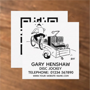 Quadrado Cartão de visita da Praça de Jockey de Disco