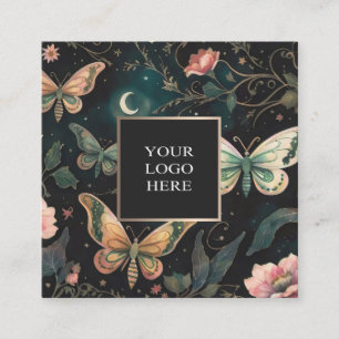Quadrado Cartão de visita da praça do jardim da meia-noite 