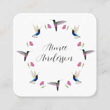 Cartão de visita da Praça Hummingbird